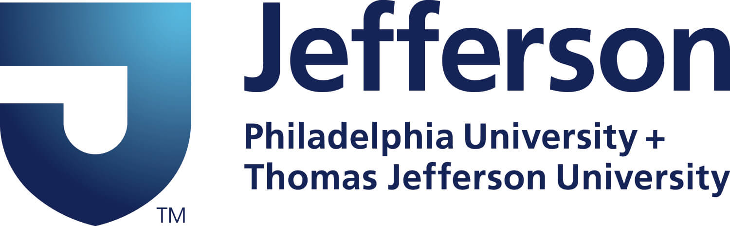 tju_hrz_skmc_tm_4cp_grd_pos Jefferson Philadelphia University + Thomas Jefferson University Logo