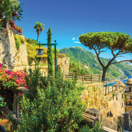 Ornamental suspended garden,Rufolo garden,Ravello,Amalfi coast,Italy,Europe