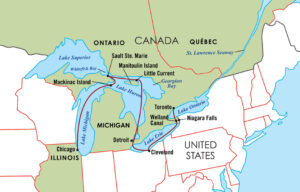 Majestic Great Lakes Cruise Map