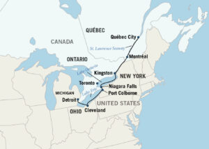 St. Lawrence Seaway Cruise Map
