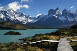 Punta-Arenas Dock and Mountain Range