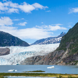 Mendenhall Glacier and Lake in Juneau, Alaska