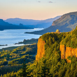 Sunset At Columbia River Gorge, Oregon