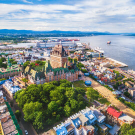 Quebec City and Old Port Aerial View, Quebec, Canada