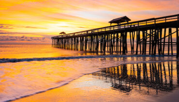 Sunrise on Wooden Pier, Amelia Island, Florida