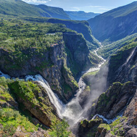 The spectacular Voringsfossen in Norway