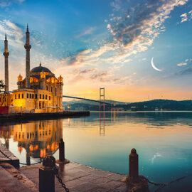 Mosque and Bosphorus bridge