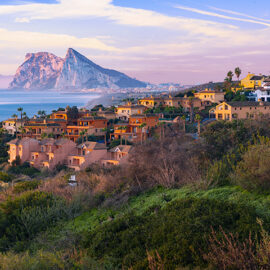 The Rock of Gibraltar - view from Alcaidesa