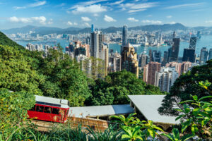 Peak Tram in Hong Kong, to Victoria Summit