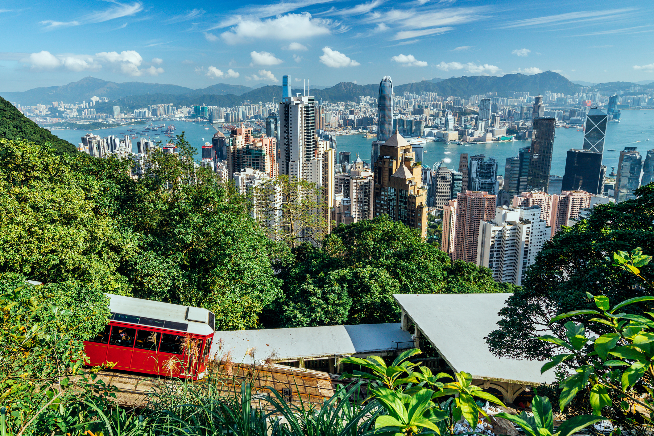 Peak Tram in Hong Kong, to Victoria Summit